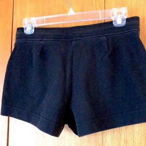Stretch tie waist poly cotton knit mini shorts